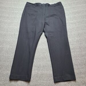 Liz Claiborne Emma Slim Leg Ankle Pants Womens 18 Black Mid-Rise 4-Way Stretch